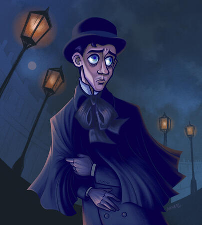 Colour and Shaded Halfbody - Hubert (OC) - 2025