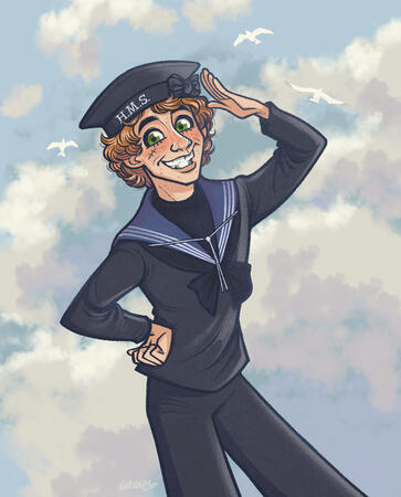 Colour and Shaded Halfbody - Wren belongs to @singoftrenches on Art Fight! - 2025