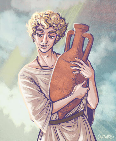 Colour and Shaded Halfbody - Marius (OC) - 2025