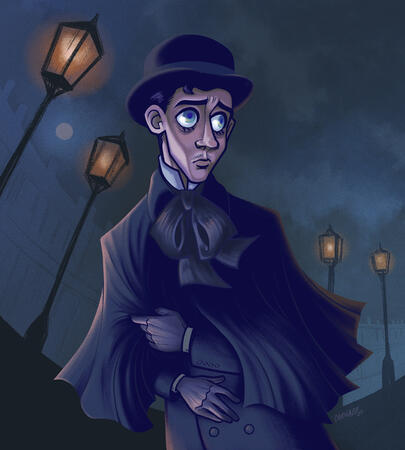 Colour and Shaded Halfbody - Hubert (OC) - 2025